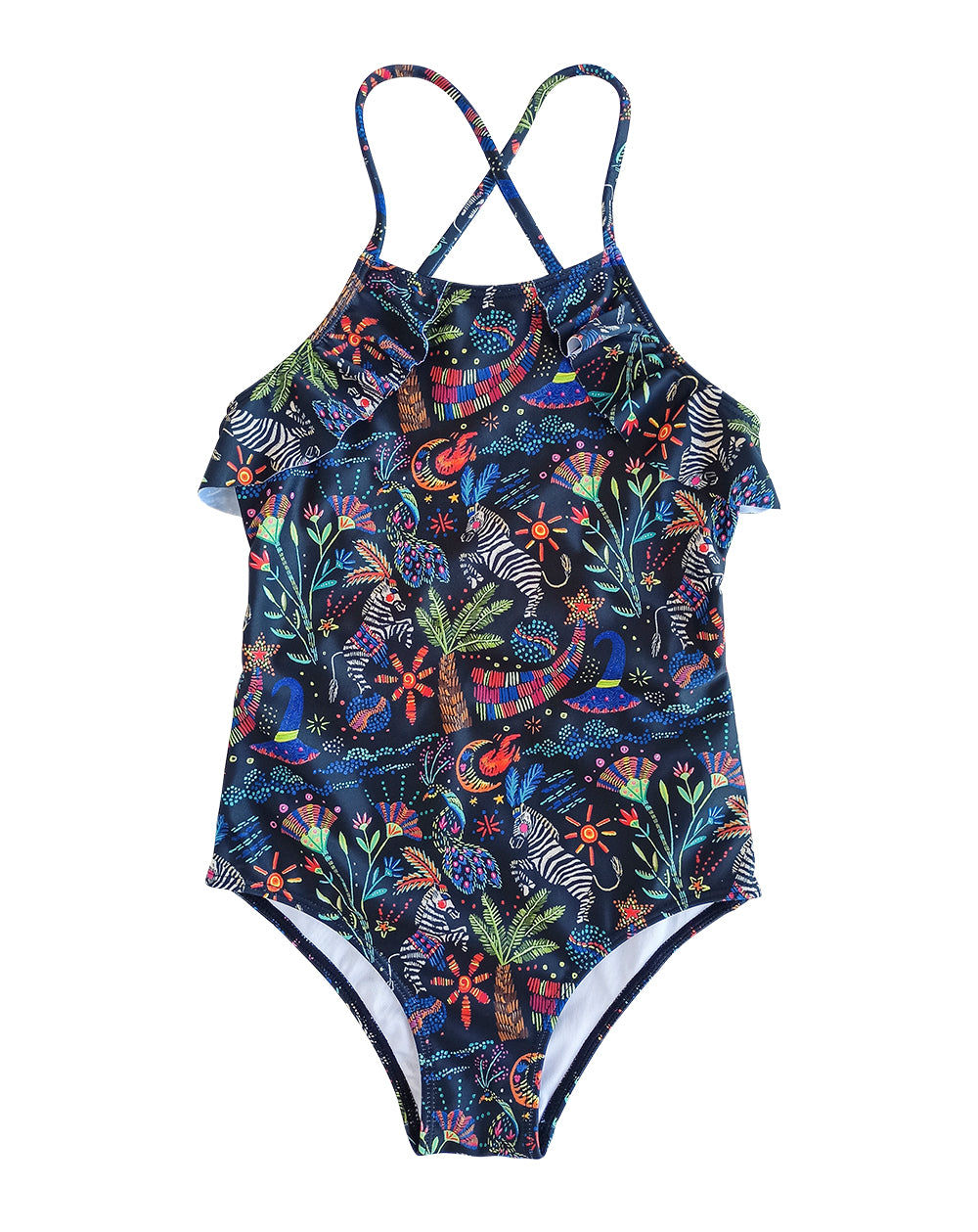 Celestial Circus Action Back Swimsuit