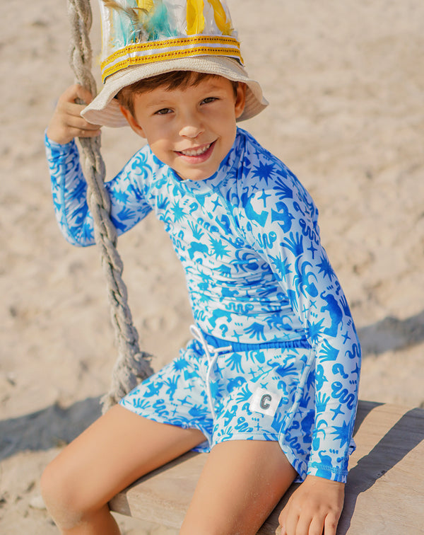 Feather Slide Sea & Snow Rash Top