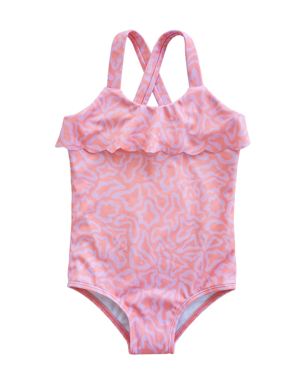 Butterflight Terracotta Baby Scallop Swimsuits