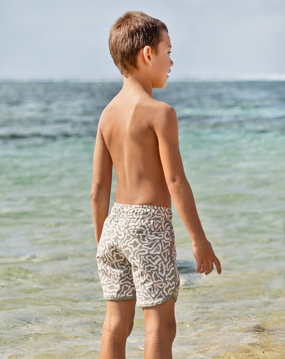 Butterflight Olive Quick Dry Beach Shorts