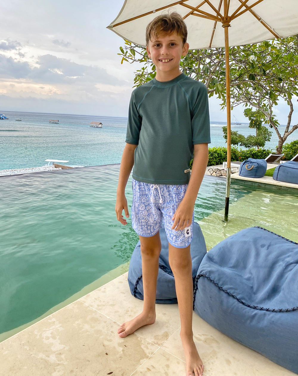 Periwinkle Seasong Quick Dry Beach Shorts