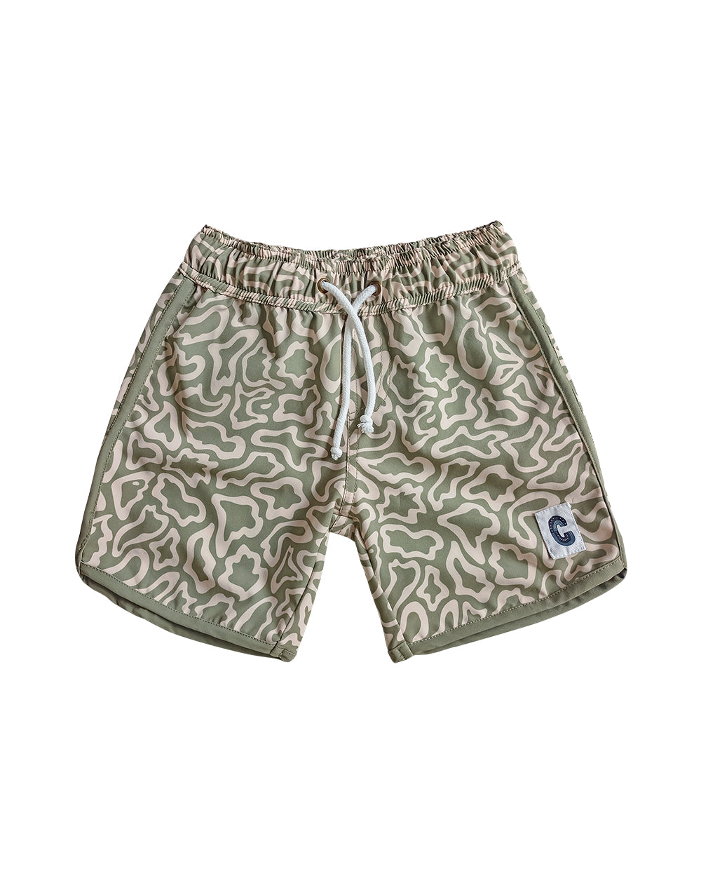 Butterflight Olive Quick Dry Beach Shorts