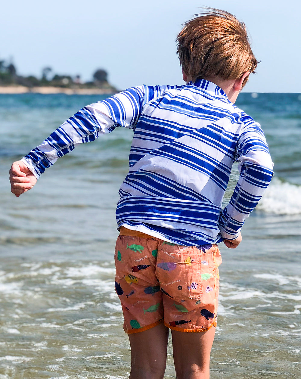 Bye Bye Plastic Orange Quick Dry Beach Shorts