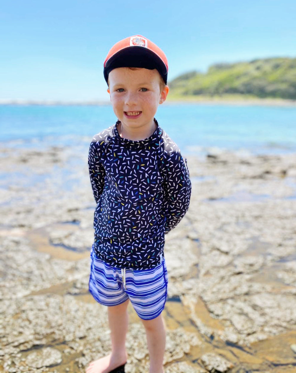 Sea Stripe Quick Dry Beach Shorts