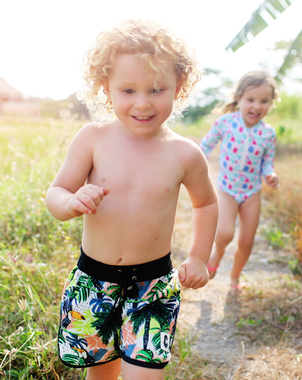 Toucan-can Organic Cotton Beach Shorts