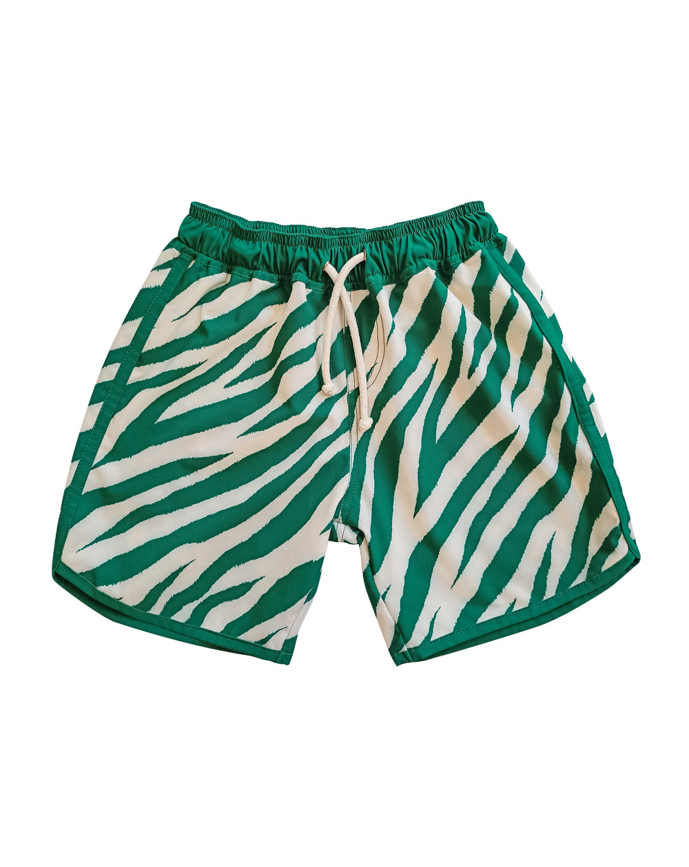 Electric Zebra Emerald Quick Dry Beach Shorts