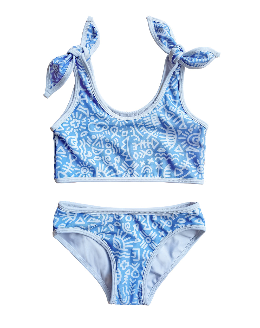 Periwinkle Seasong Tie Bikinis