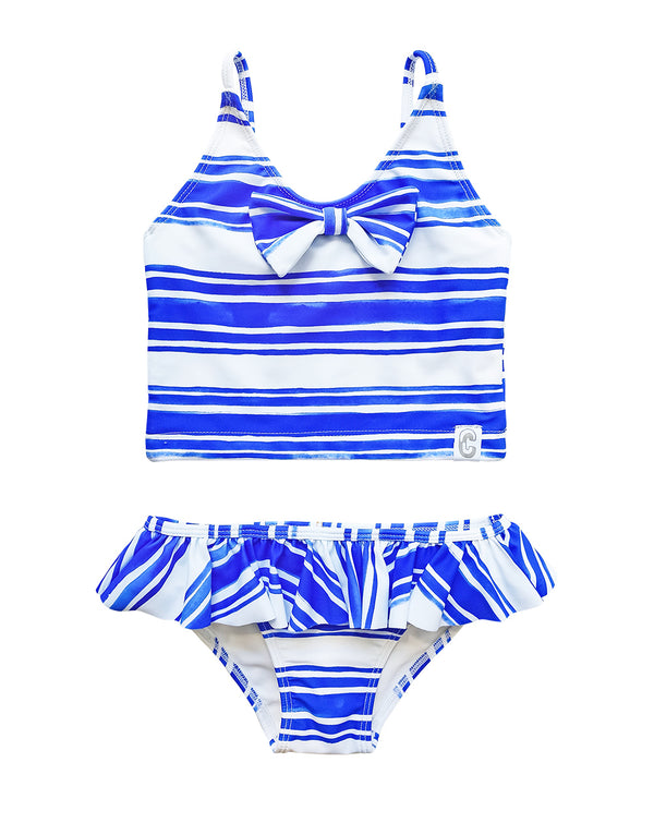 Sea Stripe Frill Bikinis