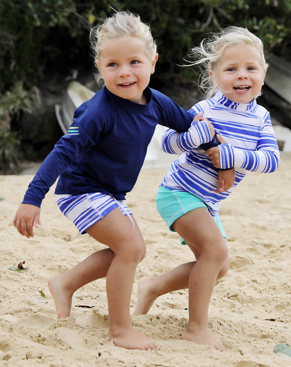 Navy Rainbow Sea & Snow Rash Top